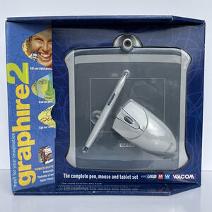 Wacom Graphire 2 Graphics Art Tablet Pen and Mouse Sealed Box NEW TW